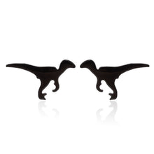 Load image into Gallery viewer, Oly2u Stainless Steel Boho Hollow Palm Leaf Stud Earrings Dainty Ancient Dinosaur Animal Earings for Women Brincos