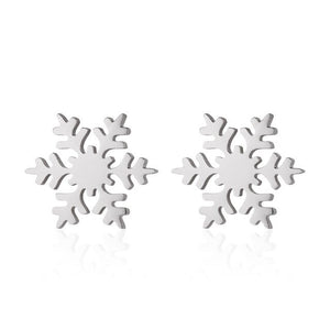 Oly2u Stainless Steel Boho Hollow Palm Leaf Stud Earrings Dainty Ancient Dinosaur Animal Earings for Women Brincos