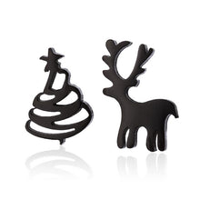 Load image into Gallery viewer, Oly2u Stainless Steel Boho Hollow Palm Leaf Stud Earrings Dainty Ancient Dinosaur Animal Earings for Women Brincos