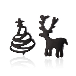 Oly2u Stainless Steel Boho Hollow Palm Leaf Stud Earrings Dainty Ancient Dinosaur Animal Earings for Women Brincos
